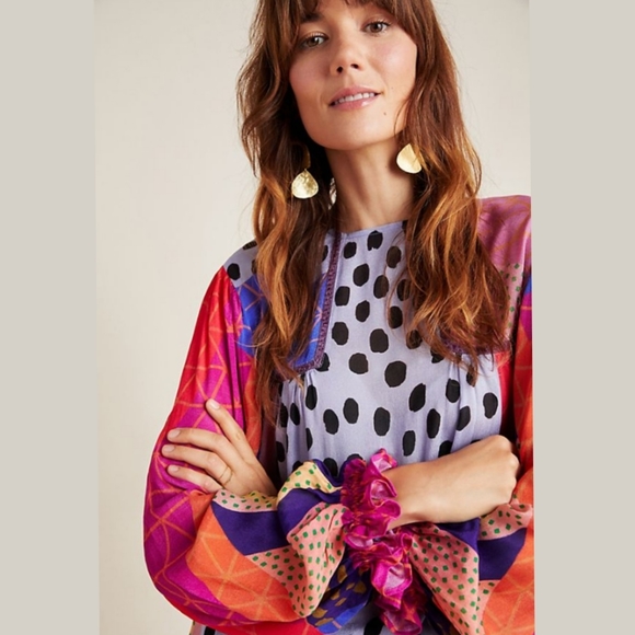 ANTHROPOLOGIE MIRANDA PEASANT BLOUSE - Picture 4 of 8
